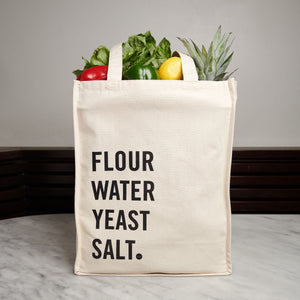 Flour, water, yeast and salt Pizzeria Locale branded 27L tote bag